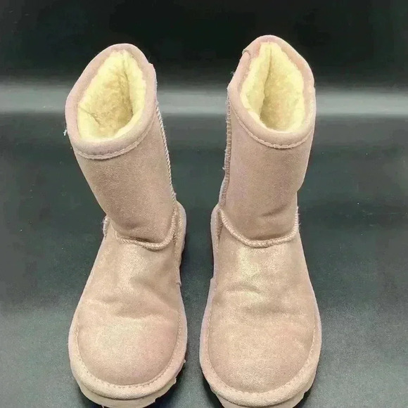 Bearpaw Kids Elle Exotic youth size 3 pink gold shimmer wool lining - Picture 4 of 9